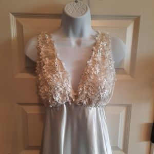 Flora XL White Bridal Maxi Nightgown